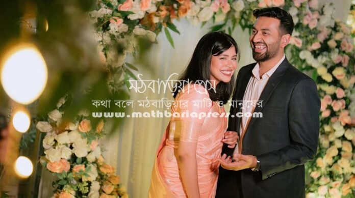 স্ত্রীর সঙ্গে তামিম মৃধা। ছবি: ফেসবুক